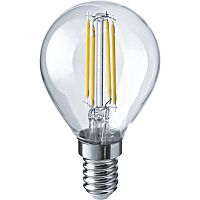 Лампа светодиодная филаментная 80 891 OLL-F-G45-12-230-4K-E14 12Вт шар прозрачная 4000К нейтр. бел. E14 1200лм 220-240В ОНЛАЙТ 80891 (уп. 10 шт)