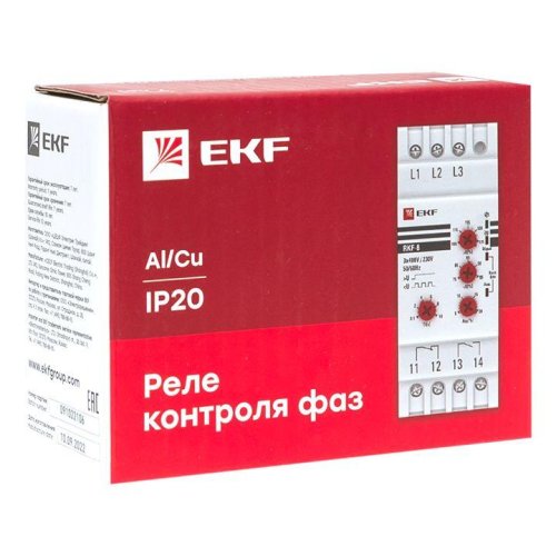 Реле контроля фаз РКФ-8 многофукц. EKF rkf-8 фото 2