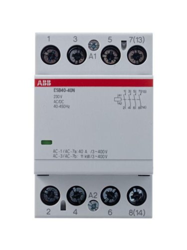Контактор ESB40-40N-06 модульный (40А АС-1 4НО) катушка 230В AC/DC ABB 1SAE341111R0640 фото 3